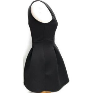 BRAT STAR Bodycon Stretch Knit Punk Dress Black S